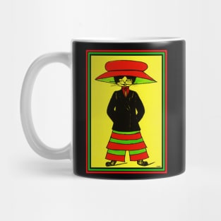 FASHIONISTA CAT IN THE RED HAT (BRITISH) Mug